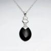 drop black stone silver pendant p2096 7751 zoom