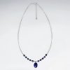 Collier Perle Lapis Lazuli et Perles Breloques en Argent